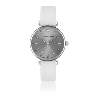 Audrey White Leather