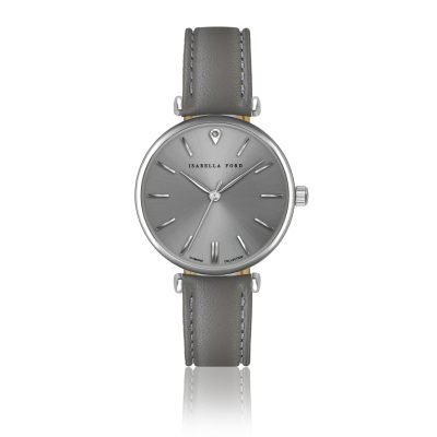 Audrey Grey Leather