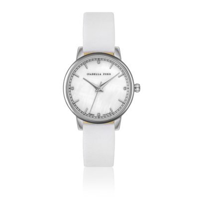 Demi White Leather