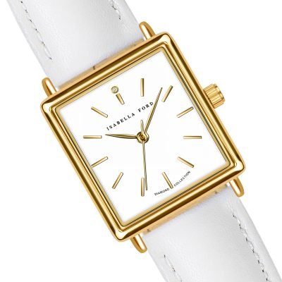 Charlotte White Leather