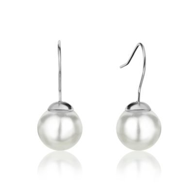 Daphne Pearl Silver Hook Earrings
