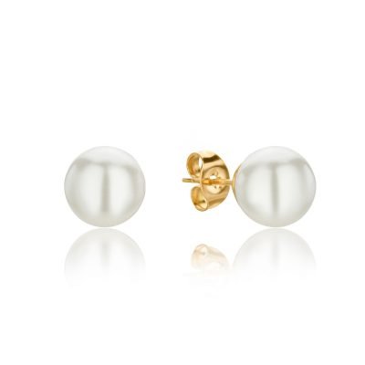 Diane Pearl Gold Stud Earrings