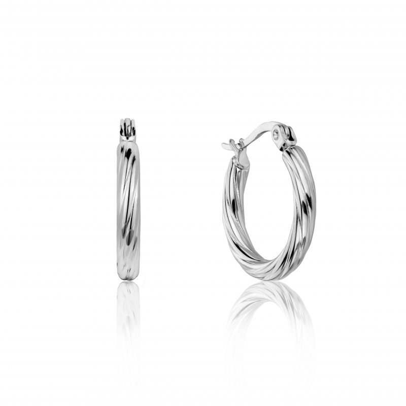 Maria Silver Hoop Earrings