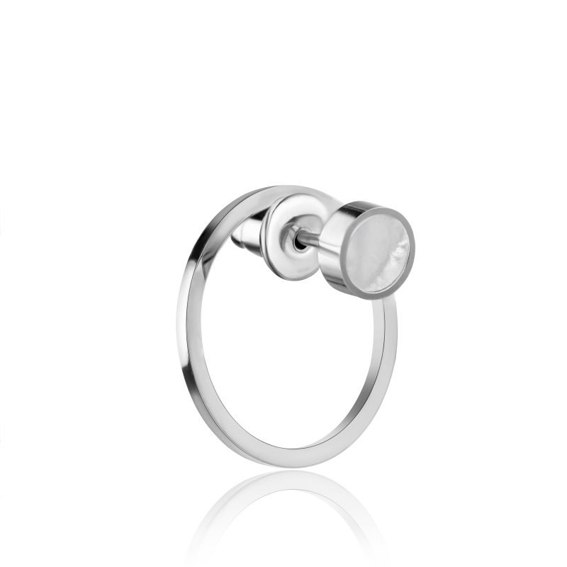 Emilia Silver Stud Earrings - Image 3
