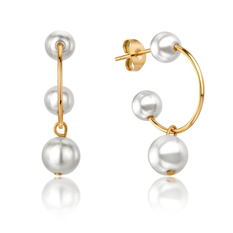 Klara Gold Stud Earrings