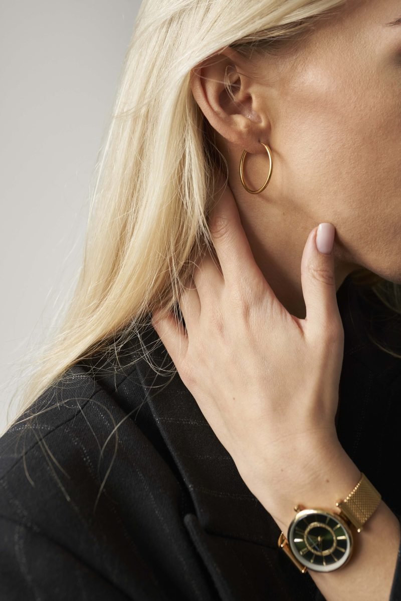 Sophia Gold Hoop Earrings - Image 2