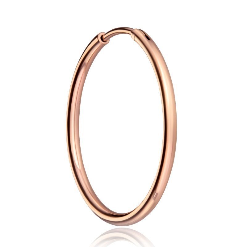 Sophia Rose Gold Hoop Earrings - Image 3