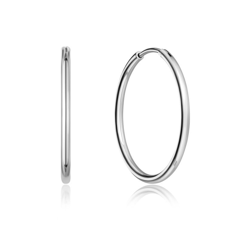 Sophia Silver Hoop Earrings