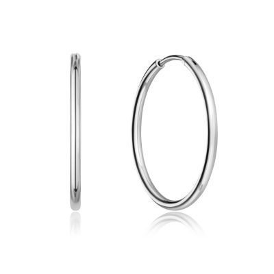 Sophia Silver Hoop Earrings