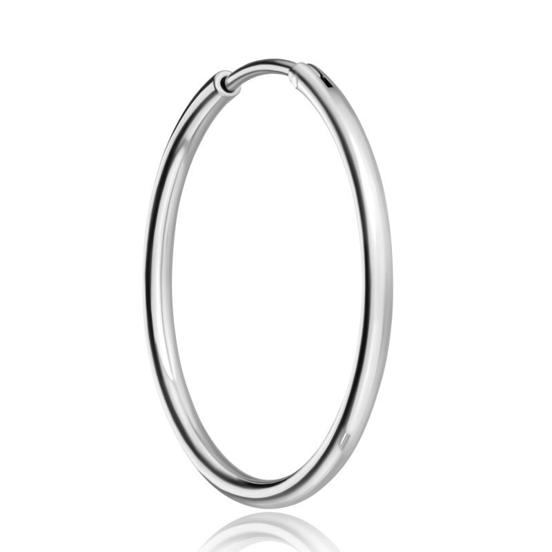 Sophia Silver Hoop Earrings - Image 3