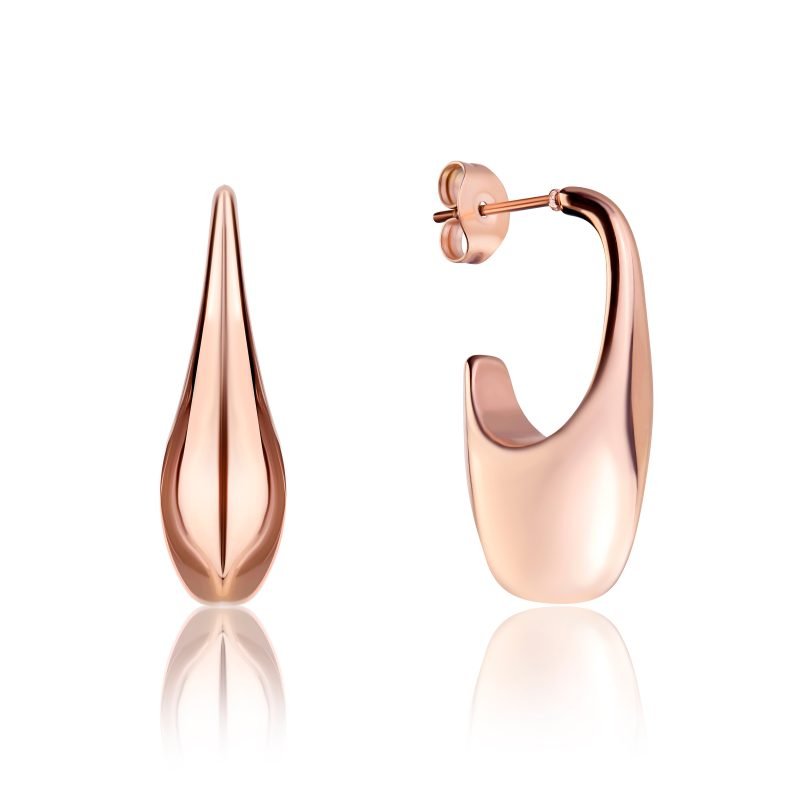 Iris Rose Gold Stud Earrings