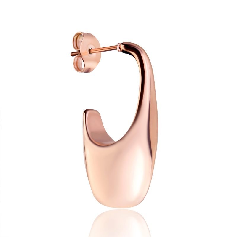 Iris Rose Gold Stud Earrings - Image 3