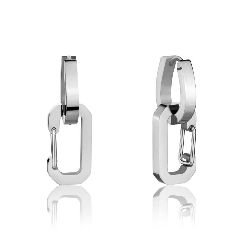 Vesta Silver Huggie Earrings
