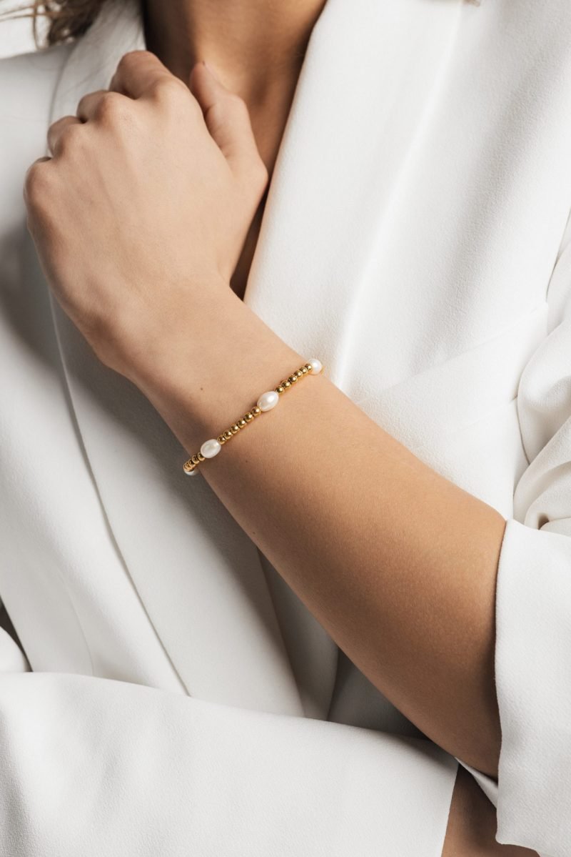 Aime Pearl Gold Bracelet - Image 2