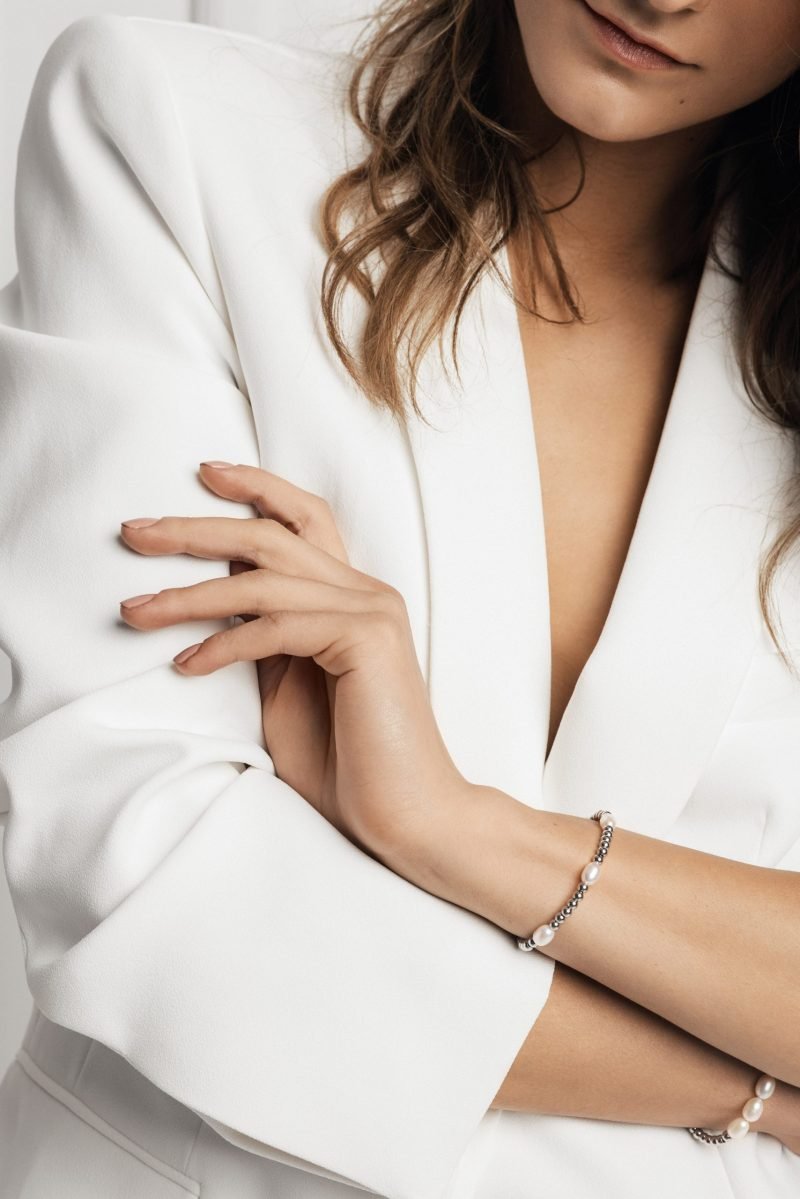 Aime Pearl Silver Bracelet - Image 2