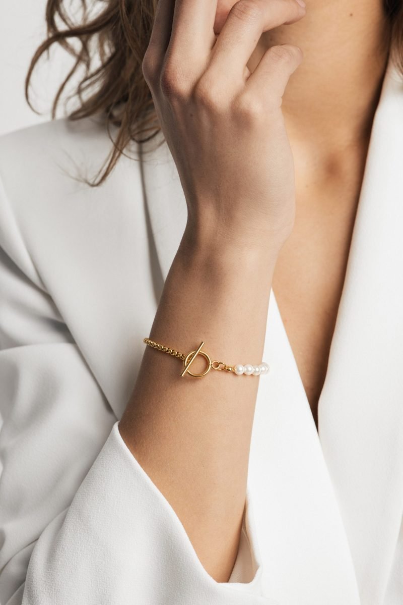 Alicia Pearl Silver Bracelet - Image 2