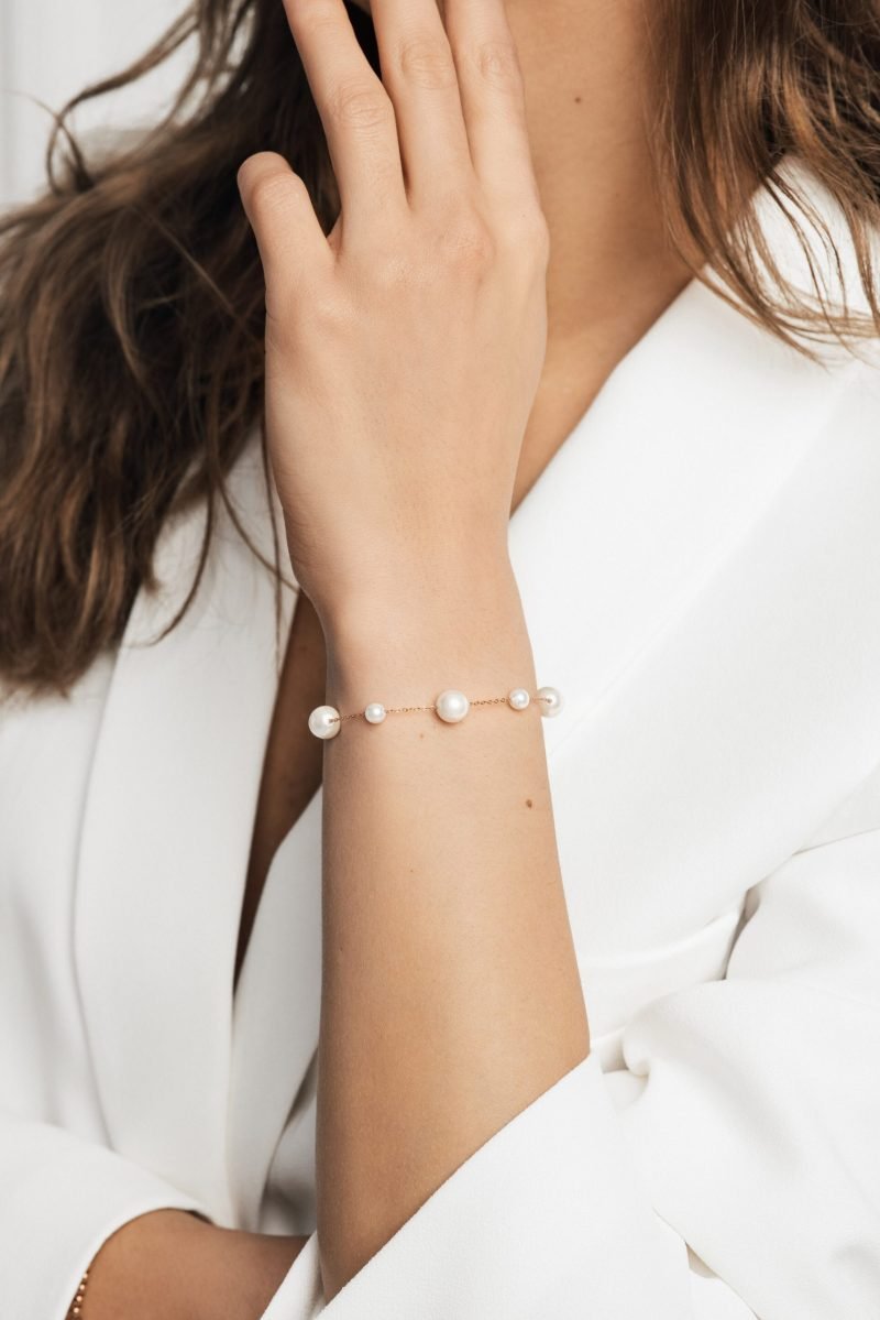 Noelle Pearl Rose Gold Bracelet - Image 2