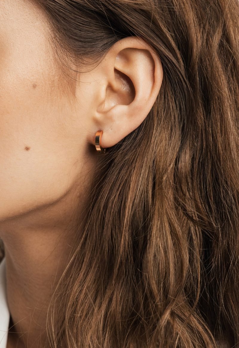 Margot Rose Gold Hoop Earrings - Image 2