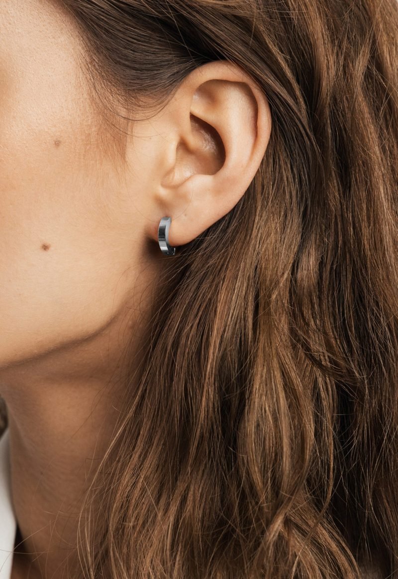 Margot Silver Hoop Earrings - Image 2