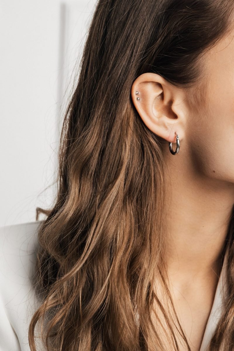 Maria Silver Hoop Earrings - Image 2