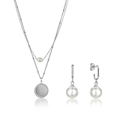 June Pearl Silver Set