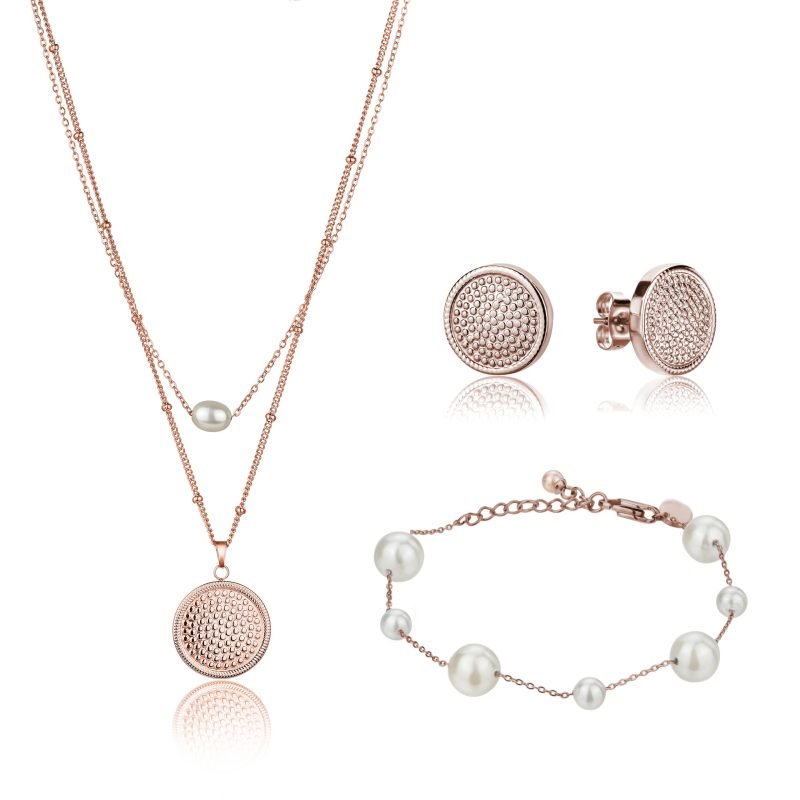 Hilda Pearl Rose Gold Set