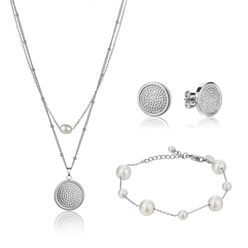 Hilda Pearl Silver Set