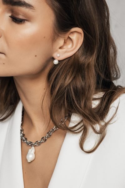 Agata Pearl Silver Set