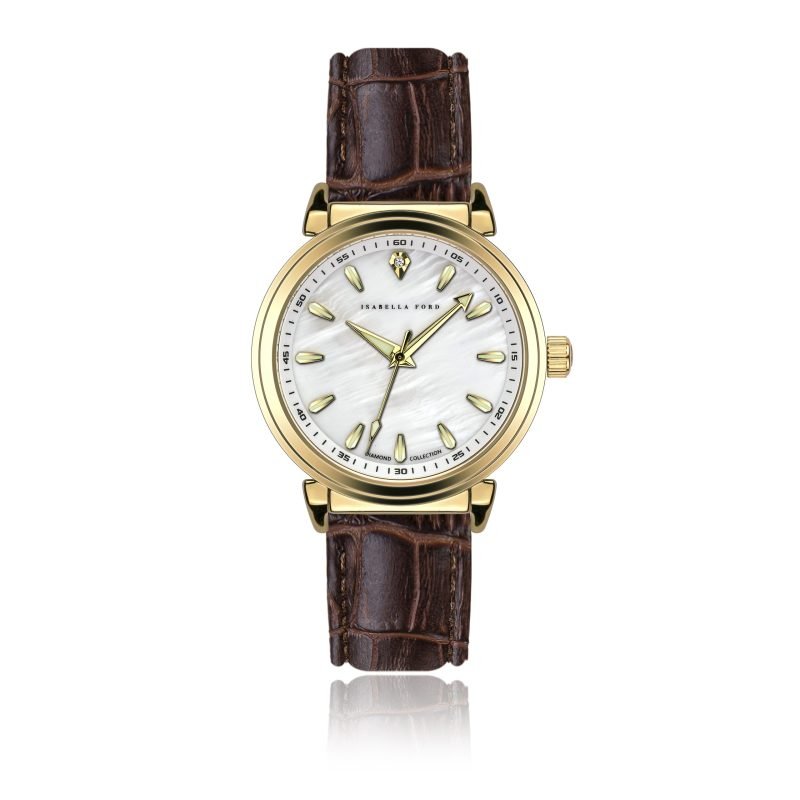 Barbara Brown croco Padded and stitched smooth