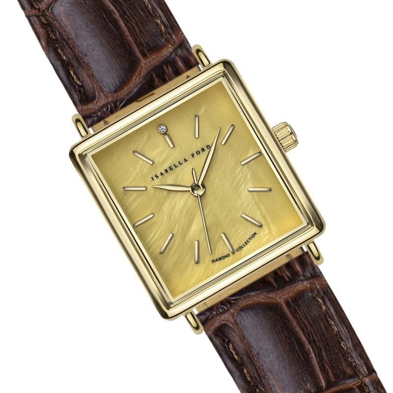Gisèle  Brown croco Padded and stitched smooth - Image 4