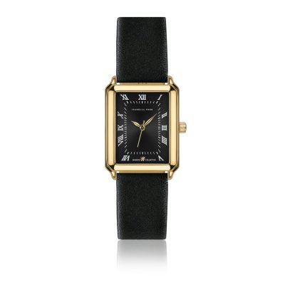 Elene Black Padded and stitched smooth