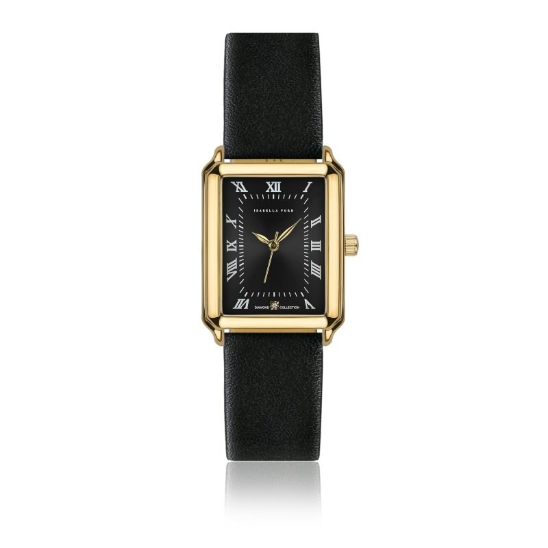 Elene Black Padded and stitched smooth