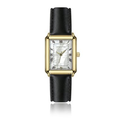 Coralie Black Padded and stitched smooth