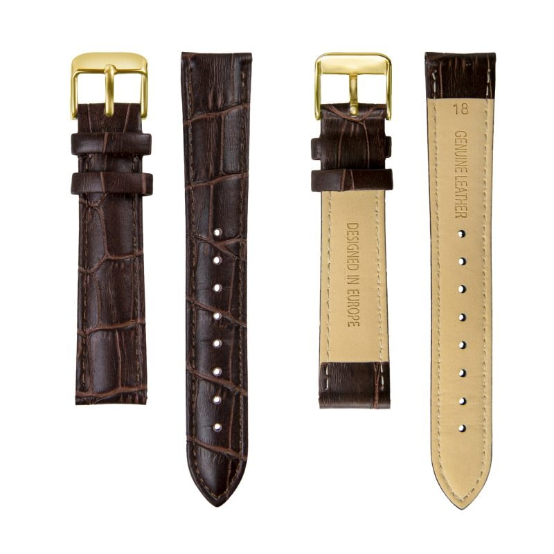 Marie Rose Brown croco Padded and stitched smooth - Image 7