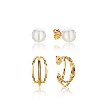 Diane Pearl Set in Gold