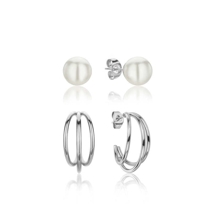 Diane Pearl Set in Silver