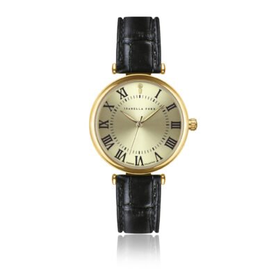 Julienne Black Padded and stitched croco