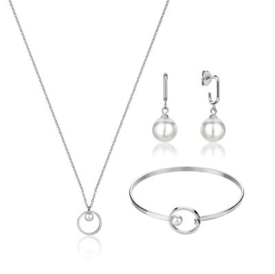 Bella Pearl Set in Silver